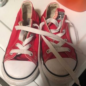Kids size 10 red converse